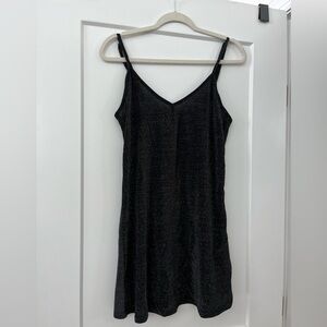 Brandy Melville Metallic Silver Adjustable Slip Dress